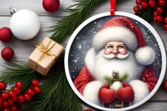 Santa Christmas Ornament Sublimation PNG Product Image 2