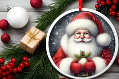 Santa Christmas Ornament Sublimation PNG Product Image 2