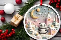 Round Christmas Ornament Sublimation|Clipart Product Image 2
