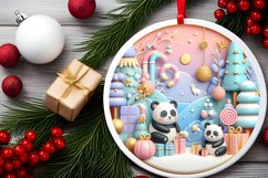 Round Christmas Ornament Sublimation|Clipart Product Image 2