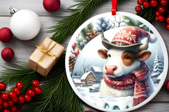 Round Christmass Ornament Sublimation|Clipart Product Image 2