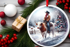 Round Christmass Ornament Sublimation|Clipart Product Image 2