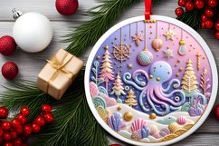 Round Christmas Ornament Sublimation|Clipart Product Image 2