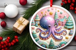 Round Christmas Ornament Sublimation|Clipart Product Image 2