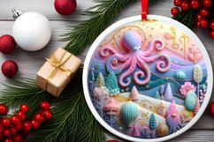 Round Christmas Ornament Sublimation|Clipart Product Image 2