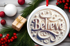 Round Christmass Ornament Sublimation|Clipart Product Image 2