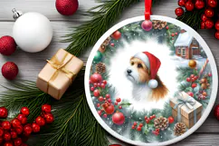 Round Christmass Ornament Sublimation|Clipart Product Image 2