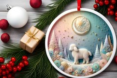 Round Christmas Ornament Sublimation|Clipart Product Image 2