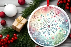 Colorful Christmas Snowflake PNG Product Image 2