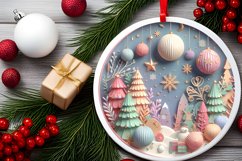 Round Christmas Ornament Sublimation|Clipart Product Image 2