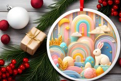 Round Christmas Ornament Sublimation|Clipart Product Image 2