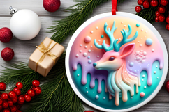Round Christmass Ornament Sublimation|Clipart Product Image 2