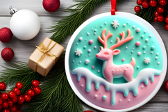 Round Christmass Ornament Sublimation|Clipart Product Image 2