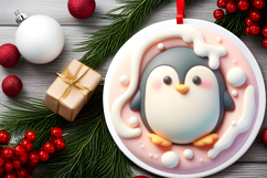 Round Christmass Ornament Sublimation|Clipart Product Image 2