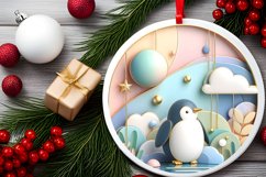 Round Christmas Ornament Sublimation|Clipart Product Image 2