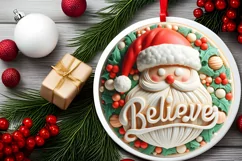 Santa BELIEVE Sublimation PNG Product Image 2
