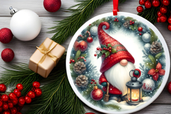 Round Christmass Ornament Sublimation|Clipart Product Image 2
