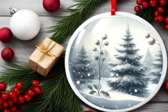 Champagne Winter Scene Sublimation PNG Product Image 2