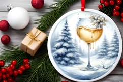 Round Christmass Ornament Sublimation|Clipart Product Image 2