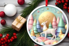 Round Christmas Ornament Sublimation|Clipart Product Image 2