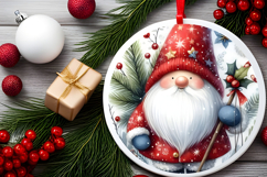 Round Christmass Ornament Sublimation|Clipart Product Image 2