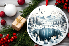 Round Christmass Ornament Sublimation|Clipart Product Image 2