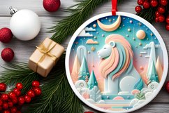 Round Christmas Ornament Sublimation|Clipart Product Image 2