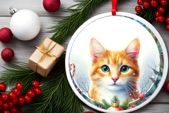 Round Christmass Ornament Sublimation|Clipart Product Image 2