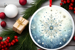 Round Christmass Ornament Sublimation|Clipart Product Image 2