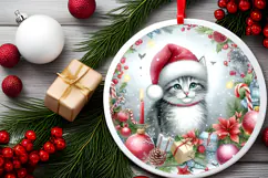 Round Christmass Ornament Sublimation|Clipart Product Image 2