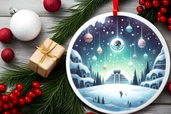 Mexican Person Winter Scene Sublimation PNG Product Image 2
