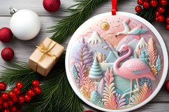 Round Christmas Ornament Sublimation|Clipart Product Image 2
