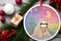 Round Christmas Ornament Sublimation|Clipart Product Image 2