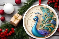 Round Christmas Ornament Sublimation|Clipart Product Image 2