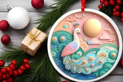 Round Christmas Ornament Sublimation|Clipart Product Image 2