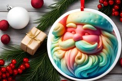 3D Martzipan Santa with Depth Sublimation PNG Product Image 2