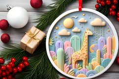Round Christmas Ornament Sublimation|Clipart Product Image 2