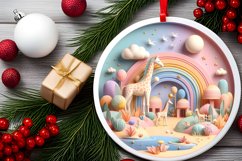 Round Christmas Ornament Sublimation|Clipart Product Image 2