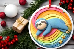 Round Christmas Ornament Sublimation|Clipart Product Image 2