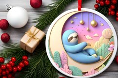 Round Christmas Ornament Sublimation|Clipart Product Image 2