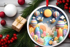 Round Christmas Ornament Sublimation|Clipart Product Image 2