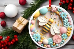 Round Christmas Ornament Sublimation|Clipart Product Image 2