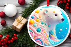 Polar Bear Winter Scene Sublimation PNG Product Image 2