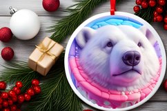 Polar Bear Winter Scene Sublimation PNG Product Image 2