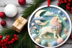 Round Christmas Ornament Sublimation|Clipart Product Image 2