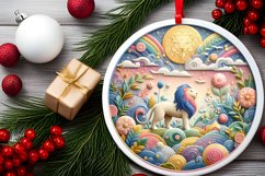 Round Christmas Ornament Sublimation|Clipart Product Image 2