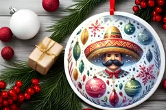 3D Mexican Person Winter Scene Sublimation PNG Product Image 2