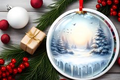 3D Flowers Winter Scene Sublimation PNG Product Image 2