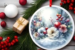 3D Flowers Winter Scene Sublimation PNG Product Image 2