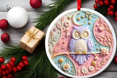 Round Christmas Ornament Sublimation|Clipart Product Image 2